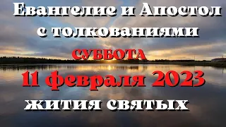 Евангелие дня 11 февраля 2023 с толкованием.  Апостол дня.  Жития Святых.