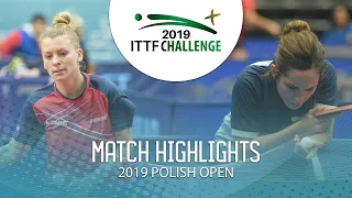 Ana Codina vs Mercedes Nagyvaradi | 2019 ITTF Polish Open Highlights (Group)