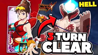 HOW TO CLEAR *HELL* ORIGINAL DEMON RAID IN 3 TURNS! GLOBAL GUIDE! | Seven Deadly Sins: Grand Cross