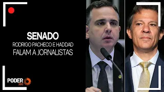 Ao vivo: Pacheco e Haddad falam a jornalistas