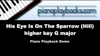 His Eye Is On The Sparrow (Sister Act 2) backing track, playalong Demo higher key G major