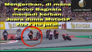 Horrible, where Pecco Bagnaia was the victim. The 2022 MotoGP world champion fell under his feet