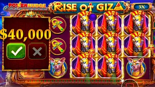 Buying a $40,000 Bonus on NEW Rise of Giza Slot!