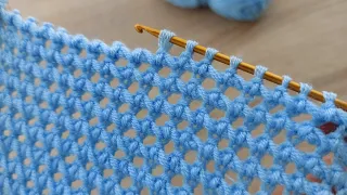 Super Very Easy Tunisian Knitting Model ✔ Çok Kolay Çok Gösterişli Tunus İşi Örgü Modeli Yapımı