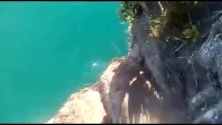 Неудачный прыжок в воду с 46 метровой скалы
