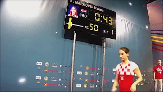 Marina Marković (58 kg) Snatch 50 kg - 2018 EWF European Weightlifting Championships