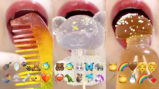 asmr 10 MINUTES RAINBOW EMOJI FOOD EATING 이모지 먹방 모음 eating sounds