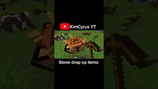 Minecraft but Stone drop OP Items #minecraft #minecraftpe #minecraftmod #minecraftpe