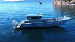 High speed aluminum landing craft sea trial