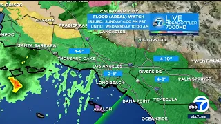 Several more days of rain expected in SoCal beginning Sunday