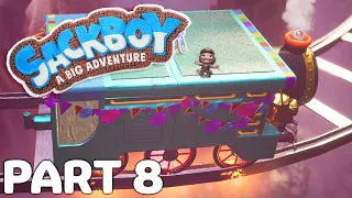 Sackboy A Big Adventure - Blowing off steam 100% Walkthrough Part 8 - PS5 | PS4 Gameplay