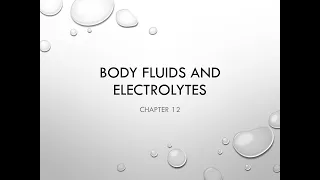 Clinical Chemistry 1 Electrolytes