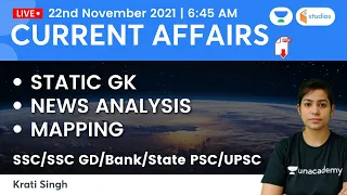 Current Affairs | 22 November Current Affairs 2021 | Current Affairs Today by Krati Singh