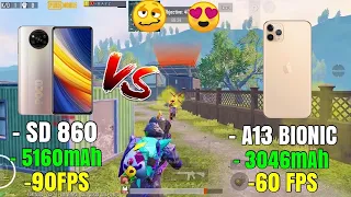 POCO X3 PRO VS IPhone 11 PRO 😱 PUBG TDM TEST🔥 | FAKE 90 FPS vs REAL 60 FPS PUBG MOBILE