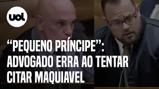 'Pequeno Príncipe': Advogado confunde livros e Moraes responde: 'Leu nem um, nem outro'