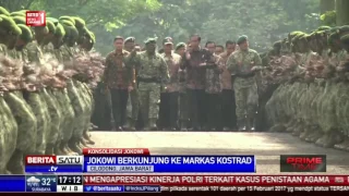 Presiden Jokowi Disambut Yel-Yel Prajurit Kostrad