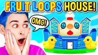 *NEW* Fruit Loops HOUSE TOUR in Adopt Me Roblox !! Adopt Me Building HACKS & GLITCH Adopt Me BUILDS