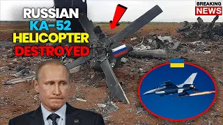 8 MINUTES AGO! Ukrainian Forces Shot Down the Russian Ka 52 Helicopter!