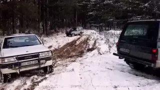 Nissan Patrol x2 and Opel Frontera snow fun 2