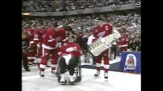 1998 Playoffs: Det @ Wsh - Game 4 Highlights (Strader/Redmond Call)