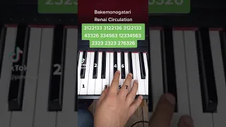 Bakemonogatari Renai Circulation  piano tutorial