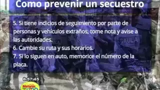 Qué debe saber para evitar un secuestro