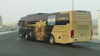 Argentina bus departs for World Cup final against France at Lusail stadium｜Qatar 2022｜Albiceleste