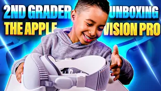 2nd Grader unboxing the Apple Vision Pro