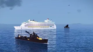 Today, 8 Russian stealth jets blew up the largest US cruise ship carrying elite troops to Israel.