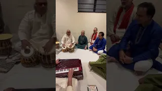 Pt Nayan Ghosh ji in green room | Yogesh Samsi | Sanju Sahai | Ustad Shahid Parvez Khan | Mumbai SSF