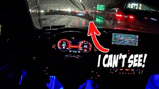 POV - Modified BMW 440i In The Rain