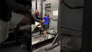 Junior Olympian hits stunning sprint speed on treadmill #shorts