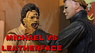 Michael Myers vs Leatherface (Horror stop motion)