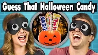 GUESS THAT HALLOWEEN CANDY CHALLENGE! | COLLEGE KIDS vs. FOOD