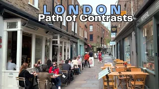 Exploring London's Contrasts: Islington to Brick Lane via Old Street | 4K HDR Walking Tour