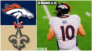 Broncos vs Saints Week 7 Simulation (Madden 25 Rosters)
