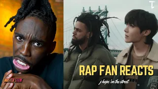 Rap Fan FIRST LISTEN TO j-hope 'on the street (with J. Cole) | M/V REACTION