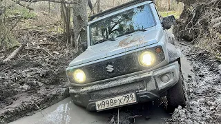 SUZUKI JIMNY поспорил с Буханкой, НИВАми и УАЗами, кто круче на БОЛОТЕ на тяжёлом бездорожье