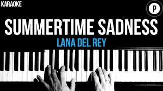 Lana Del Rey - Summertime Sadness Karaoke SLOWER Acoustic Piano Instrumental Cover Lyrics