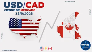 🇺🇸⚡️🇨🇦 CIERRE DE MERCADO USD-CAD 13 de septiembre de 2023 /// iTrade Piece 📉📈 ///