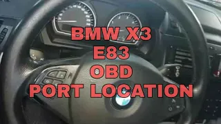 BMW X3 E83 2004  2010 Diagnostic OBD2 Port Location 🚗👨‍🔧