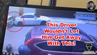 Mugging Victim Smooshes Moto Robber With Their Car!