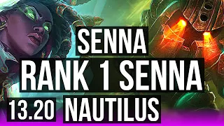 SENNA & Ez vs NAUTILUS & Kai'Sa (SUP) | Rank 1 Senna, Rank 9, 800+ games | EUW Challenger | 13.20