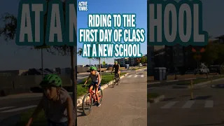 School drop off insanity avoided with protected cycle paths