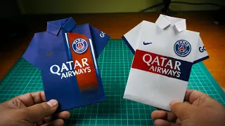 DIY - PSG 23/24 origami paper jersey | How to make a paper jersey  | paper craft | paper jersey