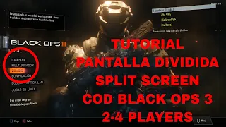 TUTORIAL HOW TO PLAY SPLIT SCREEN COD BLACK OPS 3 MULTI + ZOMBIES + LOCAL 2+ PLAYERS PS4