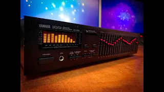 Yamaha EQ-550 Vintage Stereo Graphic Equalizer Spectrum Demonstration