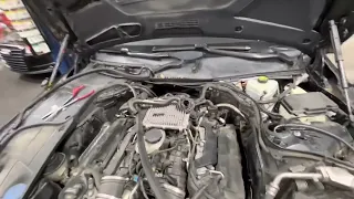 MERCEDES S550 COOLANT LEAK OFF THE BACK OF ENGINE