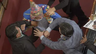 Brawl breaks out between lawmakers in Bolivia during debate on recent arrests of former officials