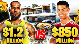 Lifestyle War between Lebron James VS Cristiano Ronaldo | Networth, Cars, Houses in 2024